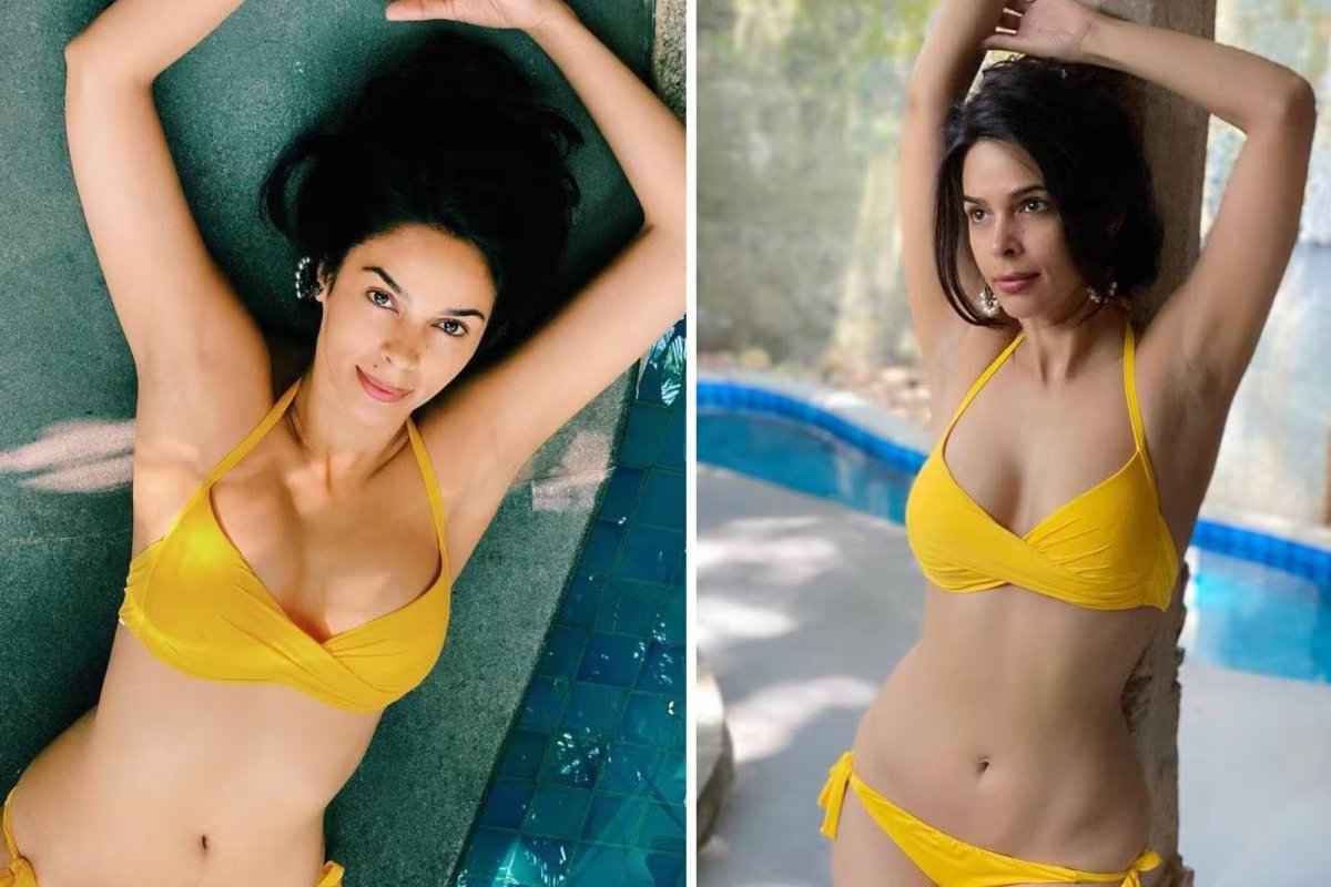 Malika Sherawat Yellow Bikini