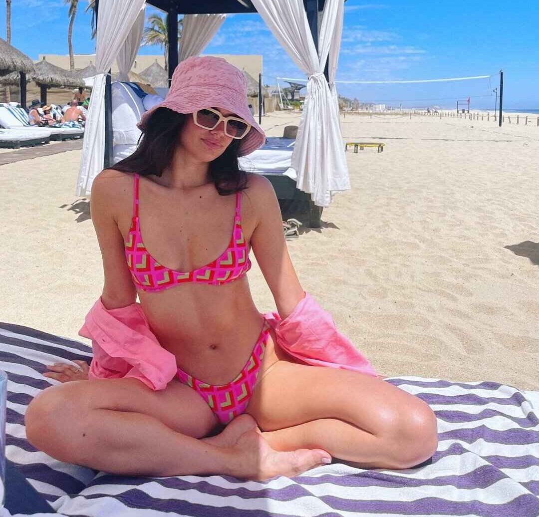 Sara Sampaio Pink Bikini Nude On Beach