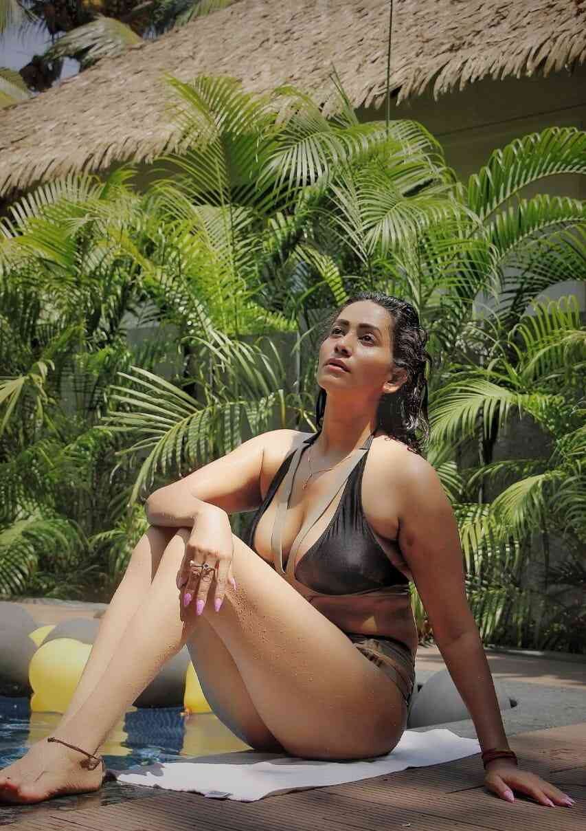 Shivani Singh Black Bikini Nude Nipples