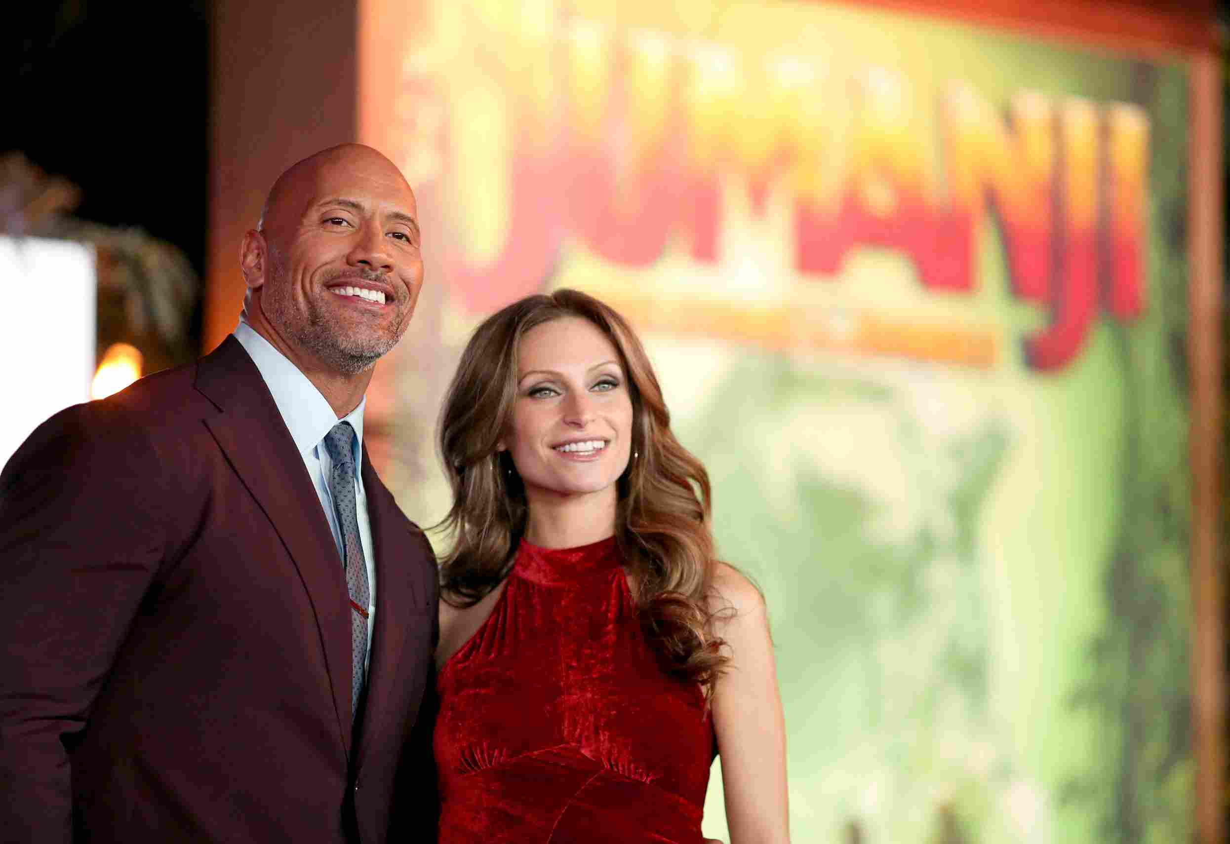 The Rock with Wife