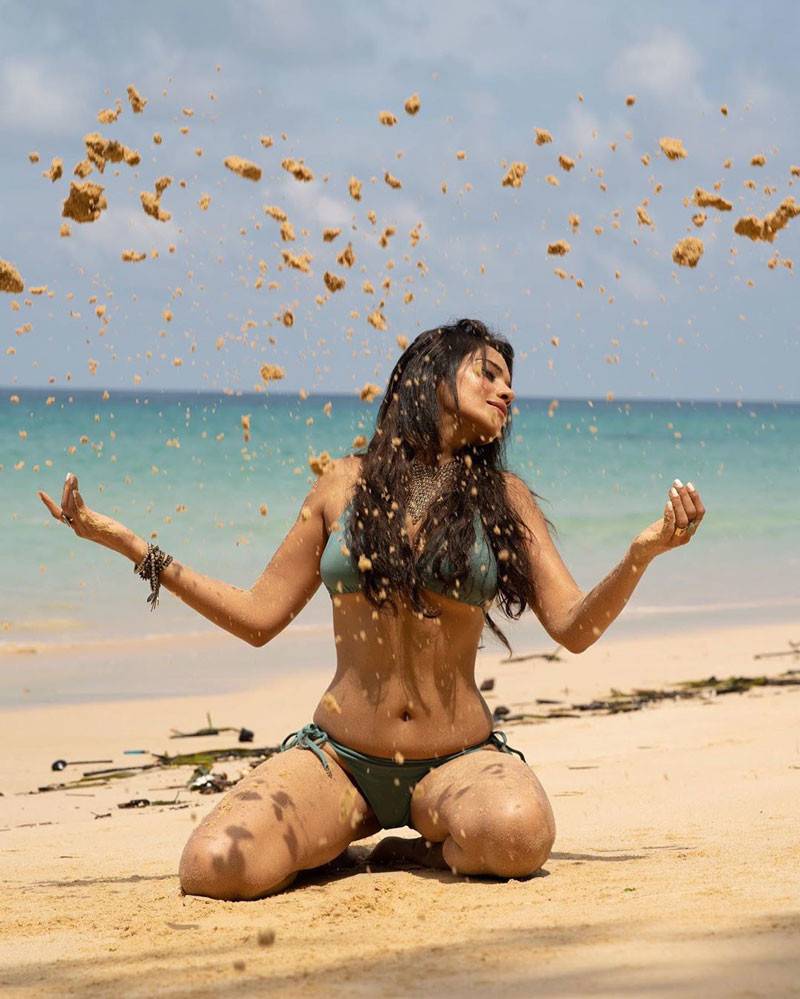 Megha Gupta Green Bikini Nude